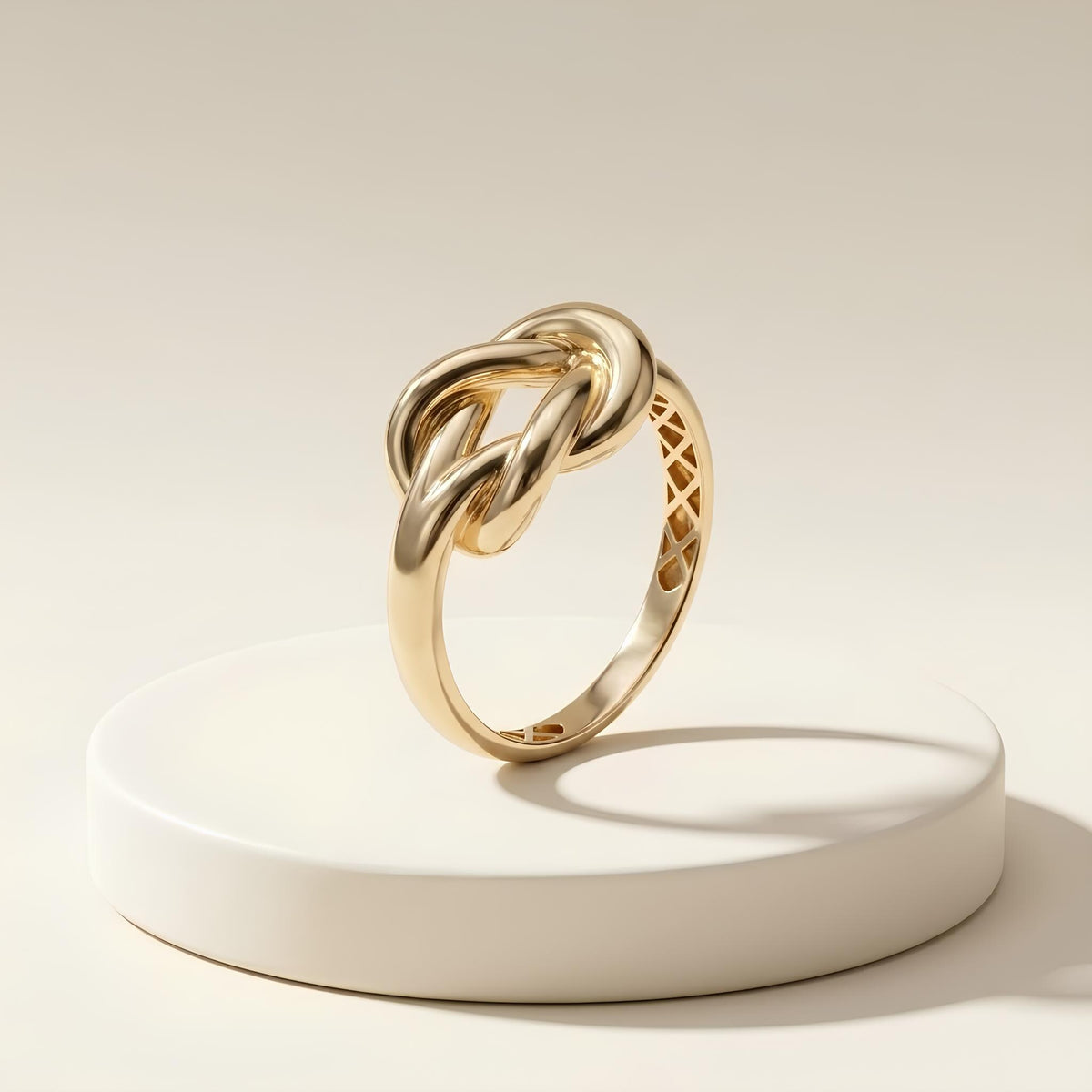 14K / 18K Solid Gold Love Knot Ring