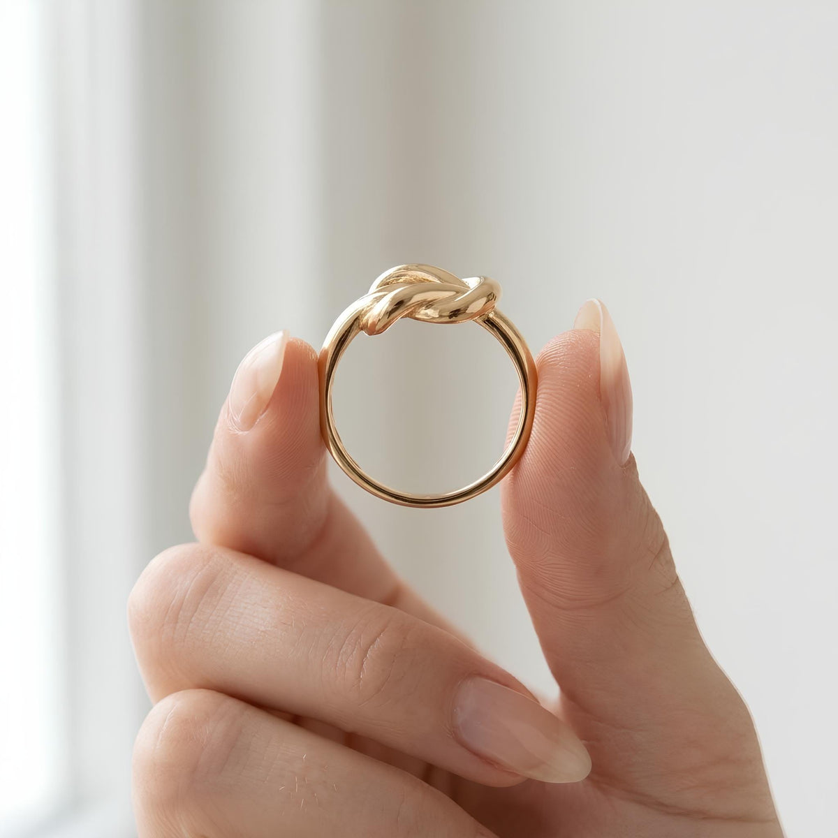 14K / 18K Solid Gold Love Knot Ring