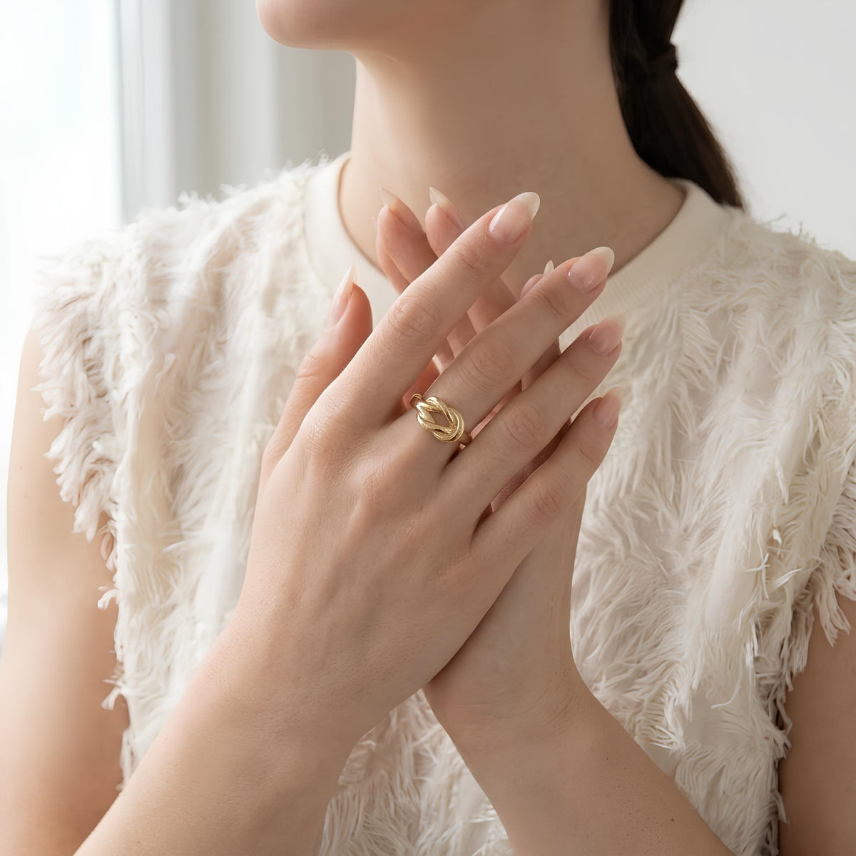 14K / 18K Solid Gold Love Knot Ring