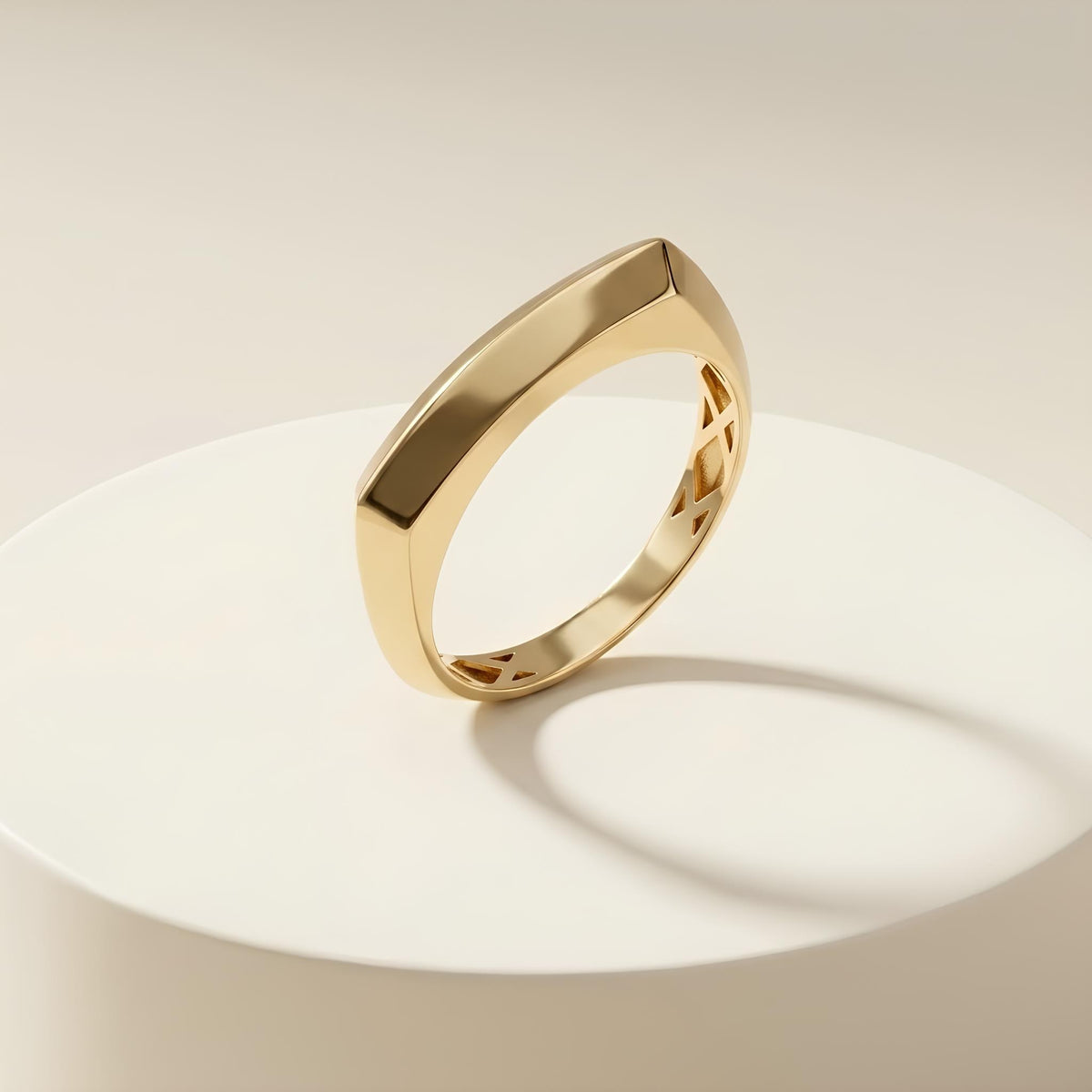 14K / 18K Solid Gold Signet Ring