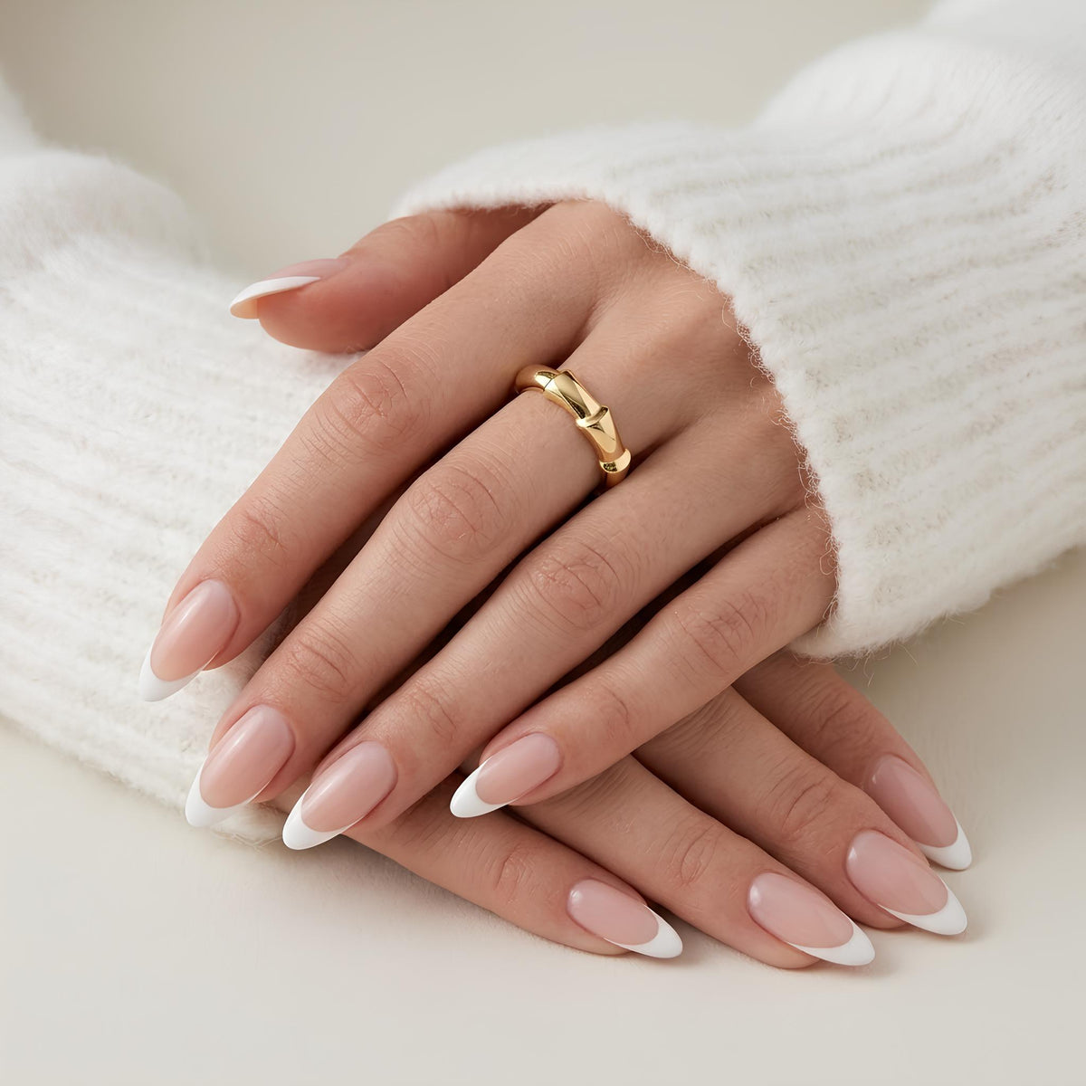 14K / 18K Solid Gold Bamboo Ring