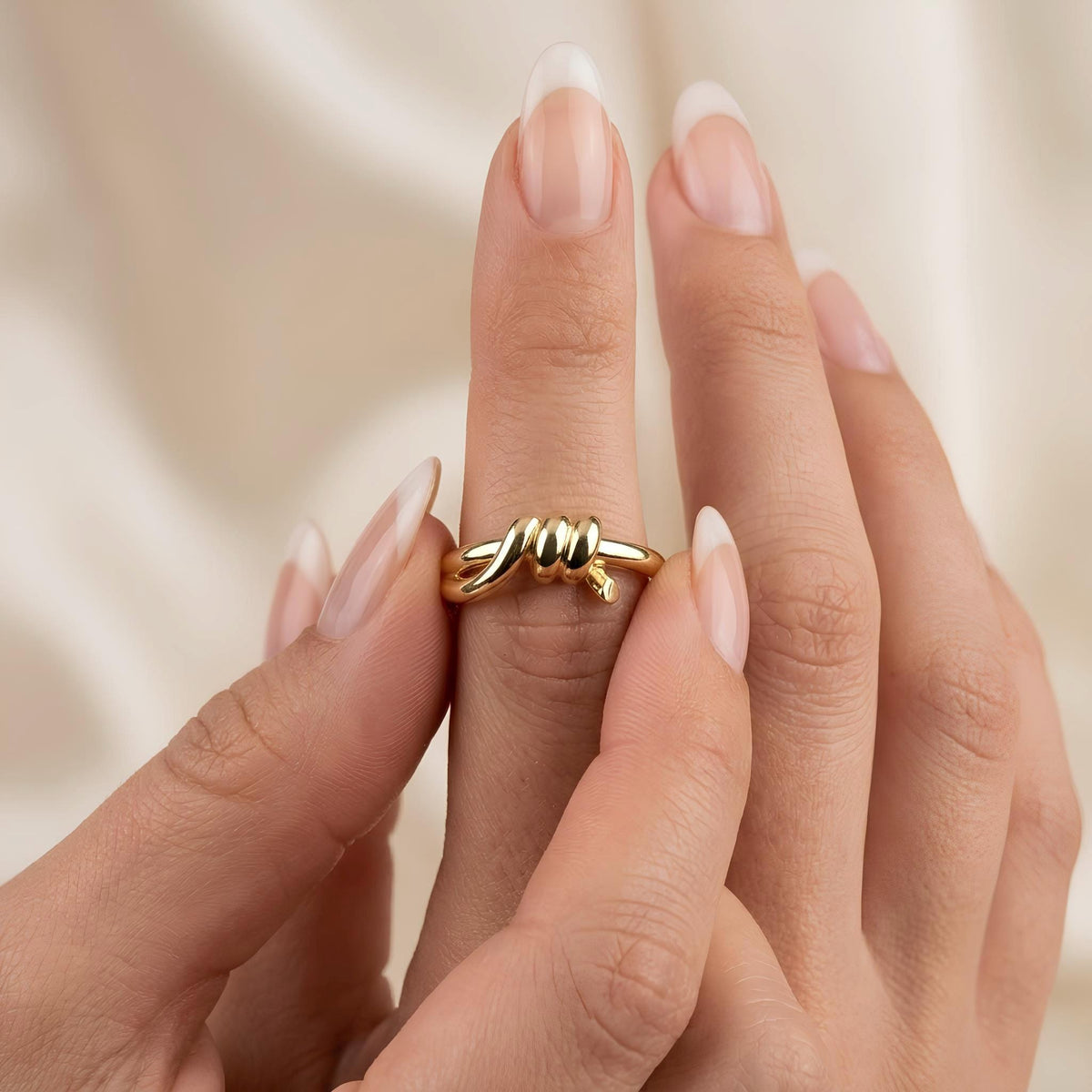 14K / 18K Solid Gold Wrap Knot Ring