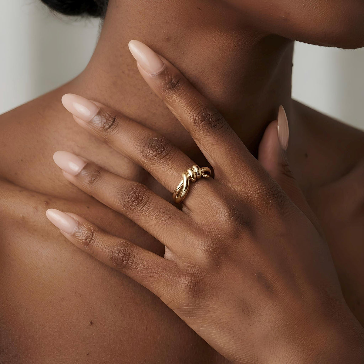14K / 18K Solid Gold Wrap Knot Ring