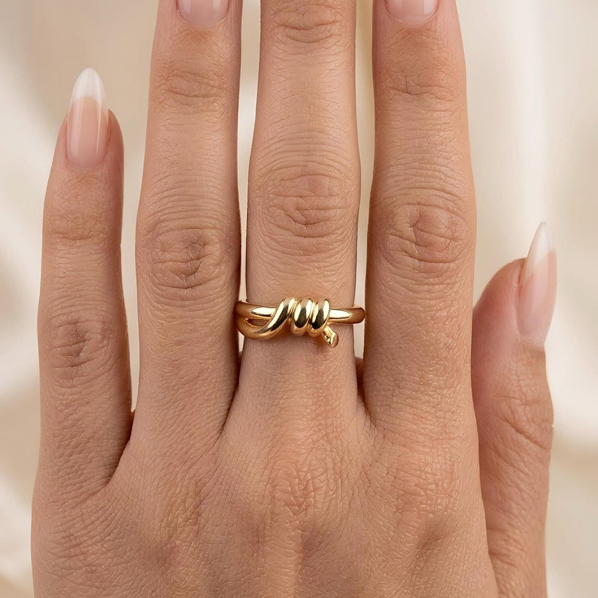 14K / 18K Solid Gold Wrap Knot Ring