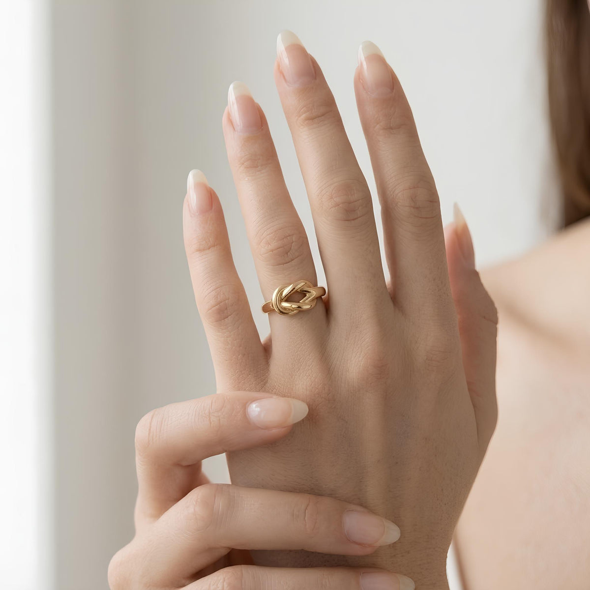 14K / 18K Solid Gold Love Knot Ring