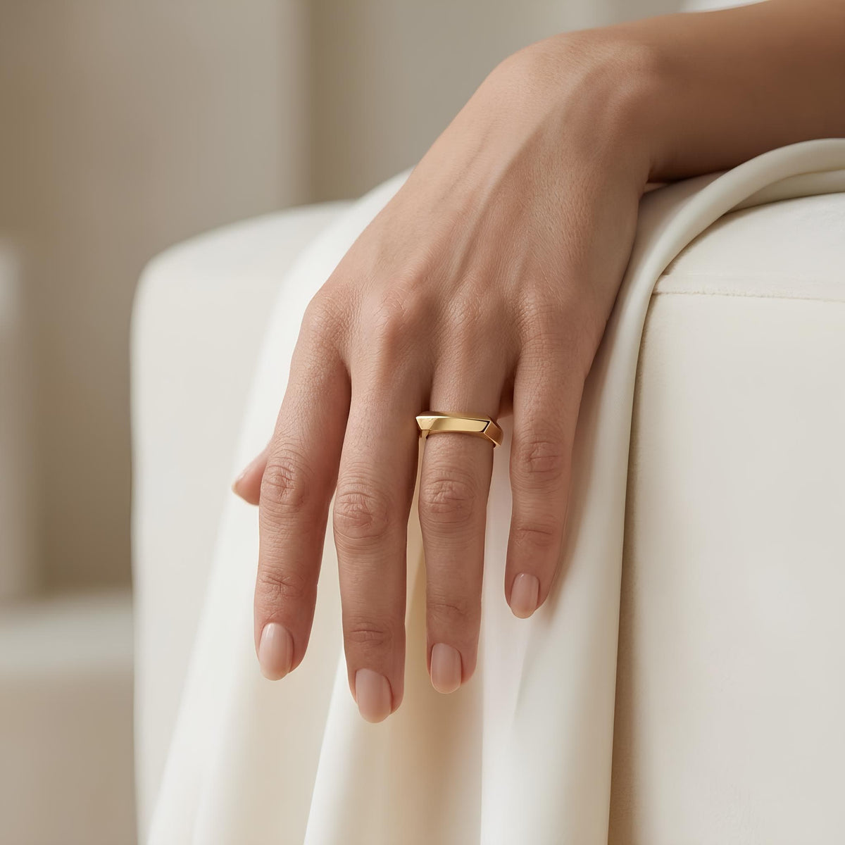 14K / 18K Solid Gold Signet Ring