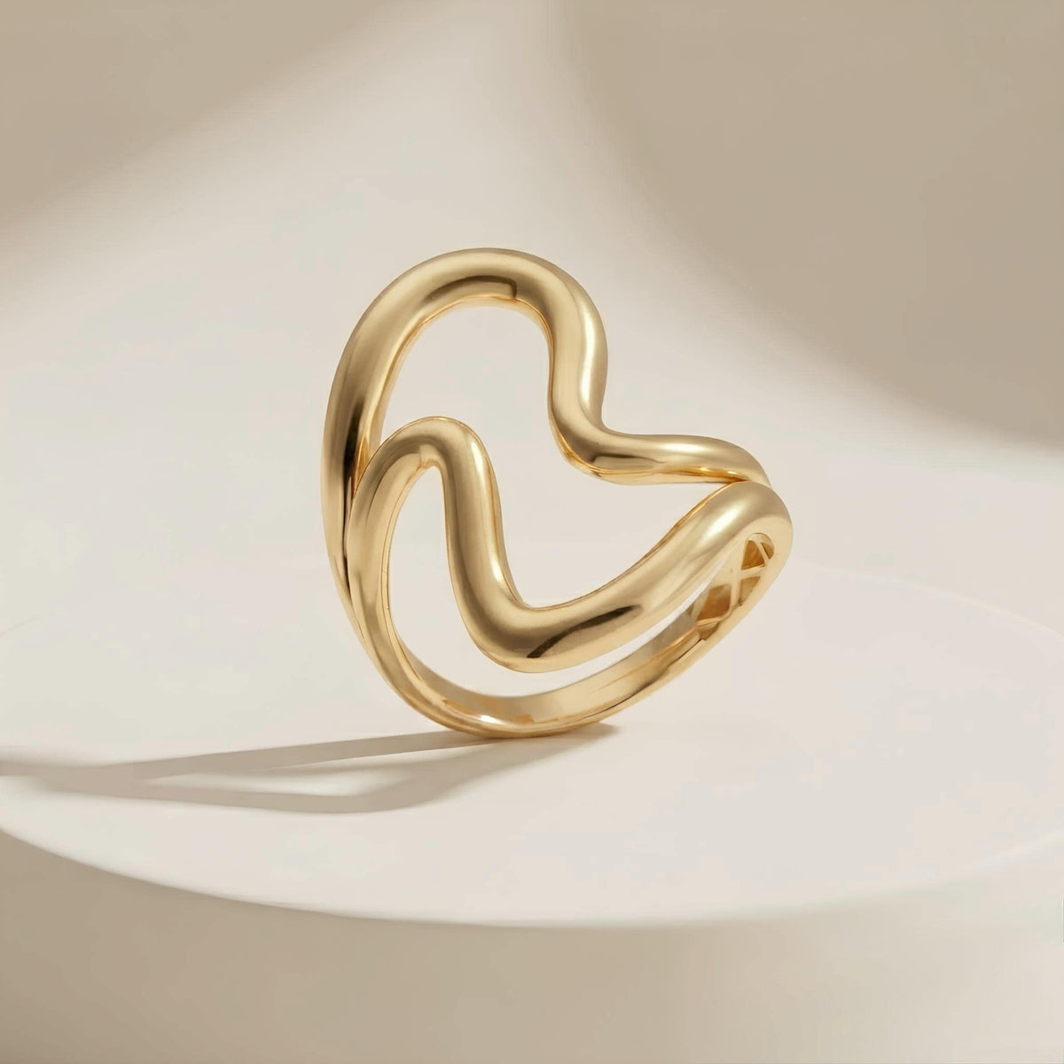 14K / 18K Solid Gold Abstract Ring