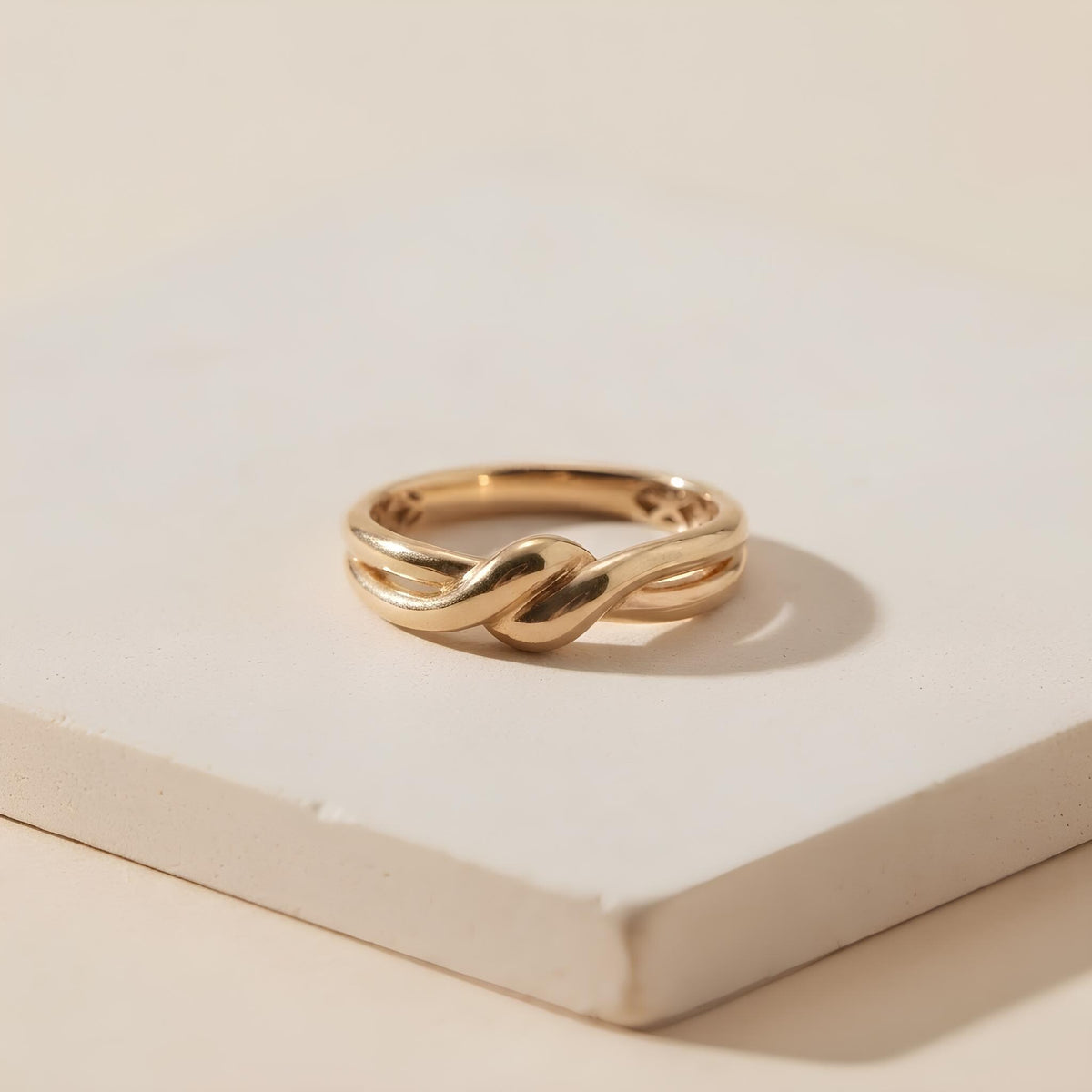 14K / 18K Solid Gold Love Knot Ring