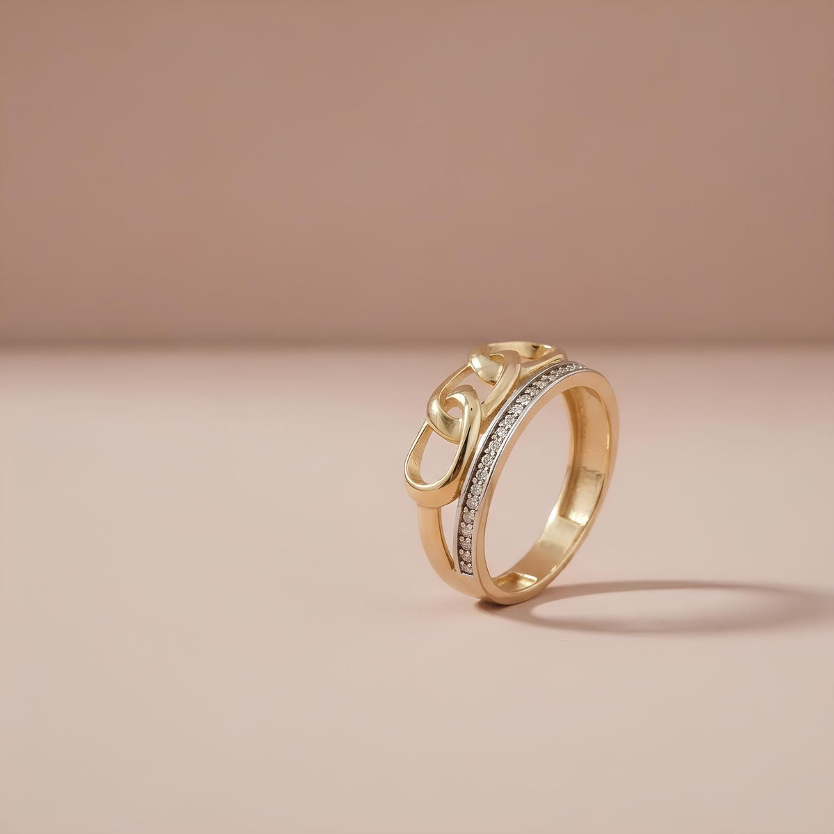 14K / 18K Solid Gold Chain Link Ring