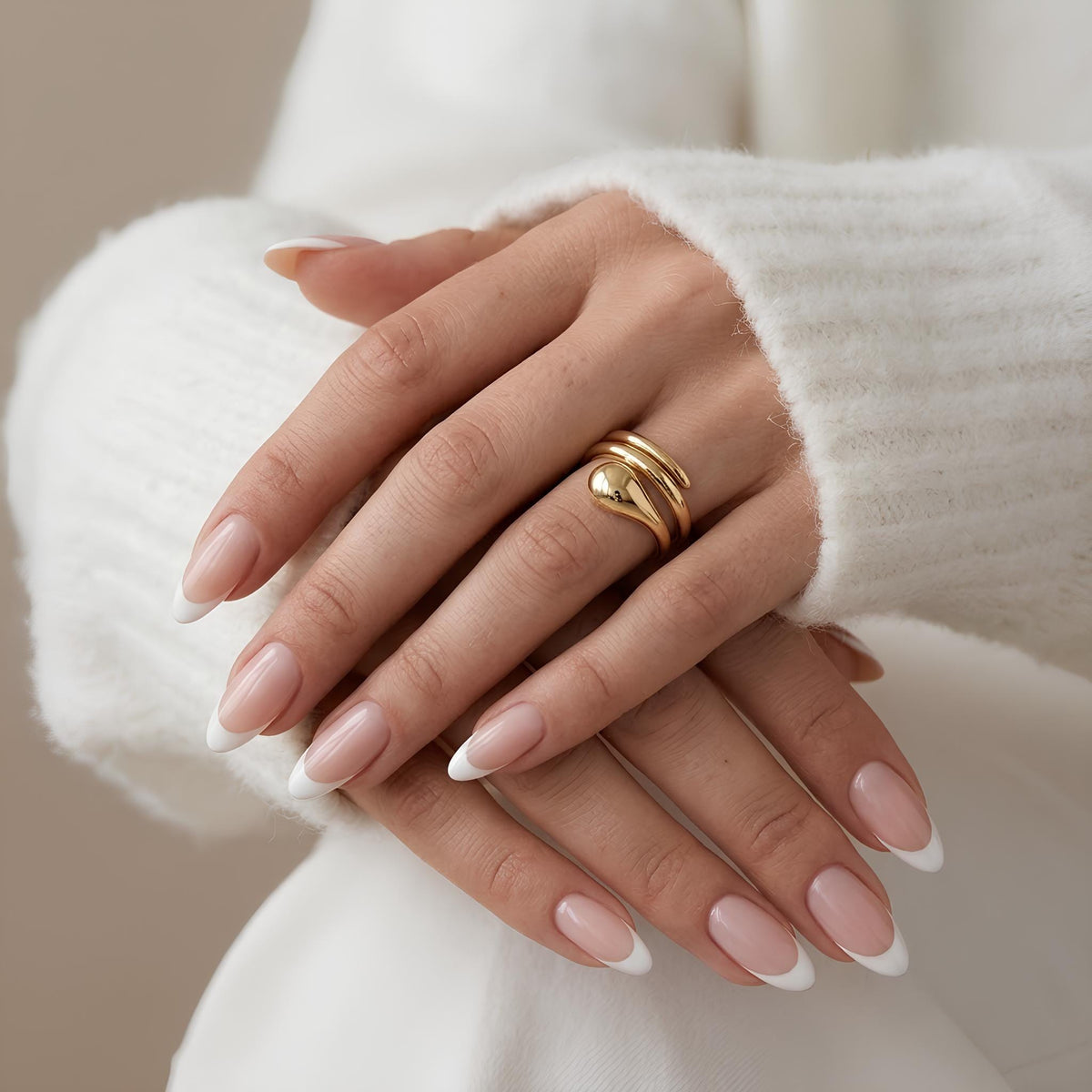 14K / 18K Solid Gold Swirl Wrap Ring