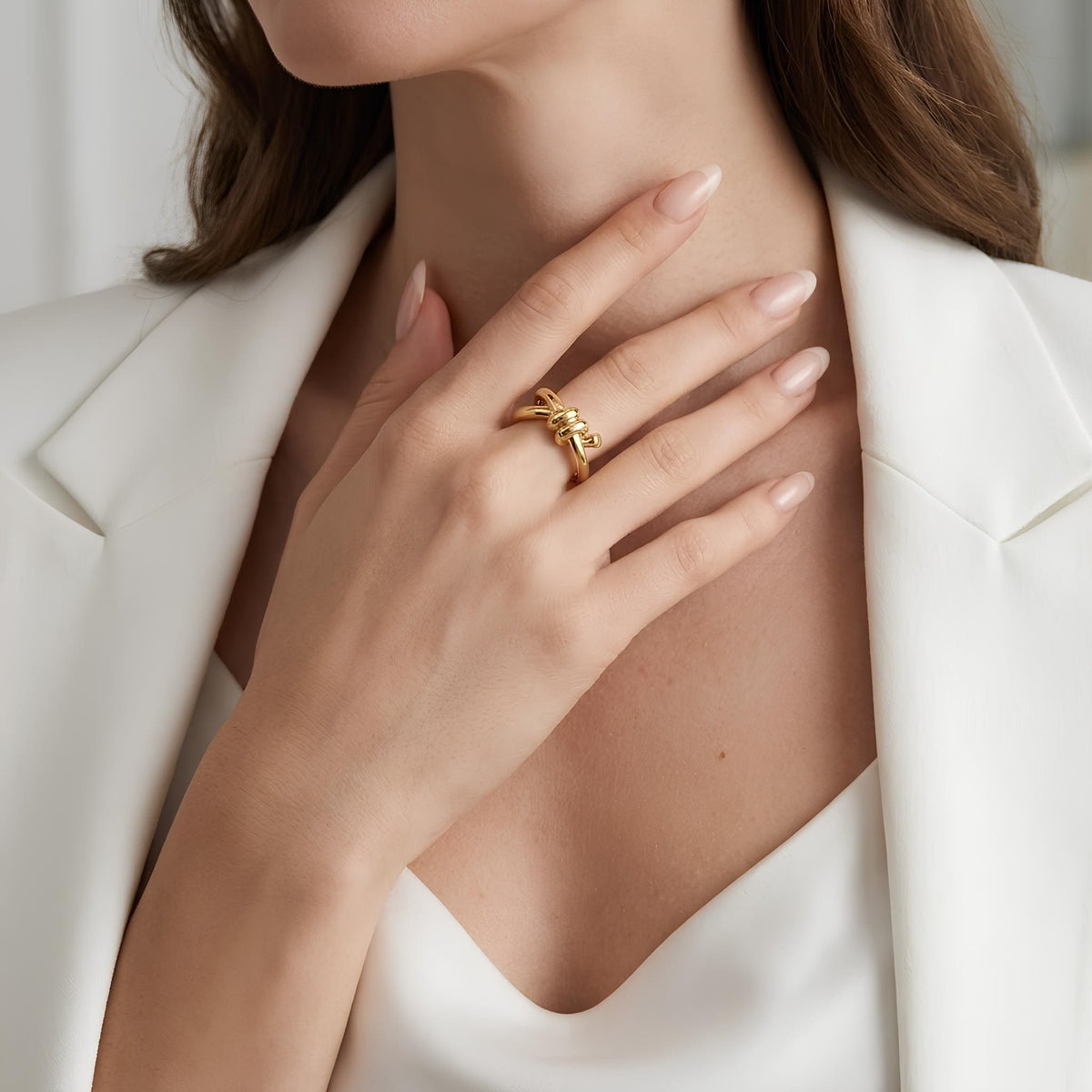 14K / 18K Solid Gold Knot Ring