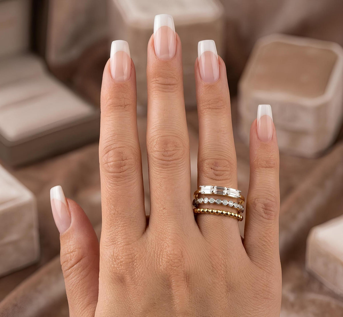 14K / 18K Solid Gold Multi Band Ring