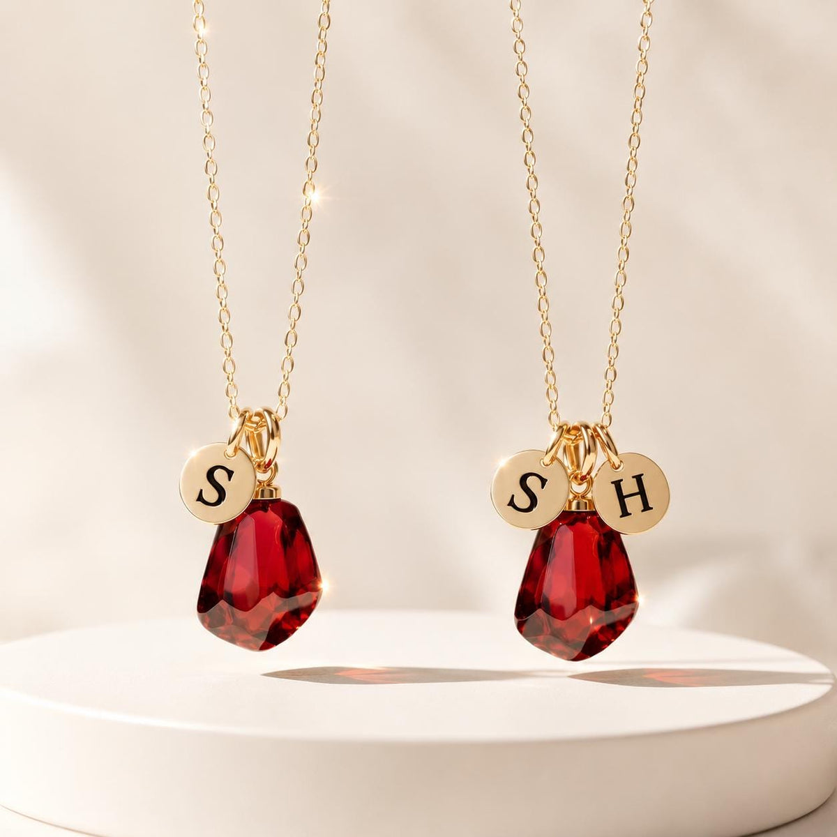 14K Solid Gold Pomegranate Necklace