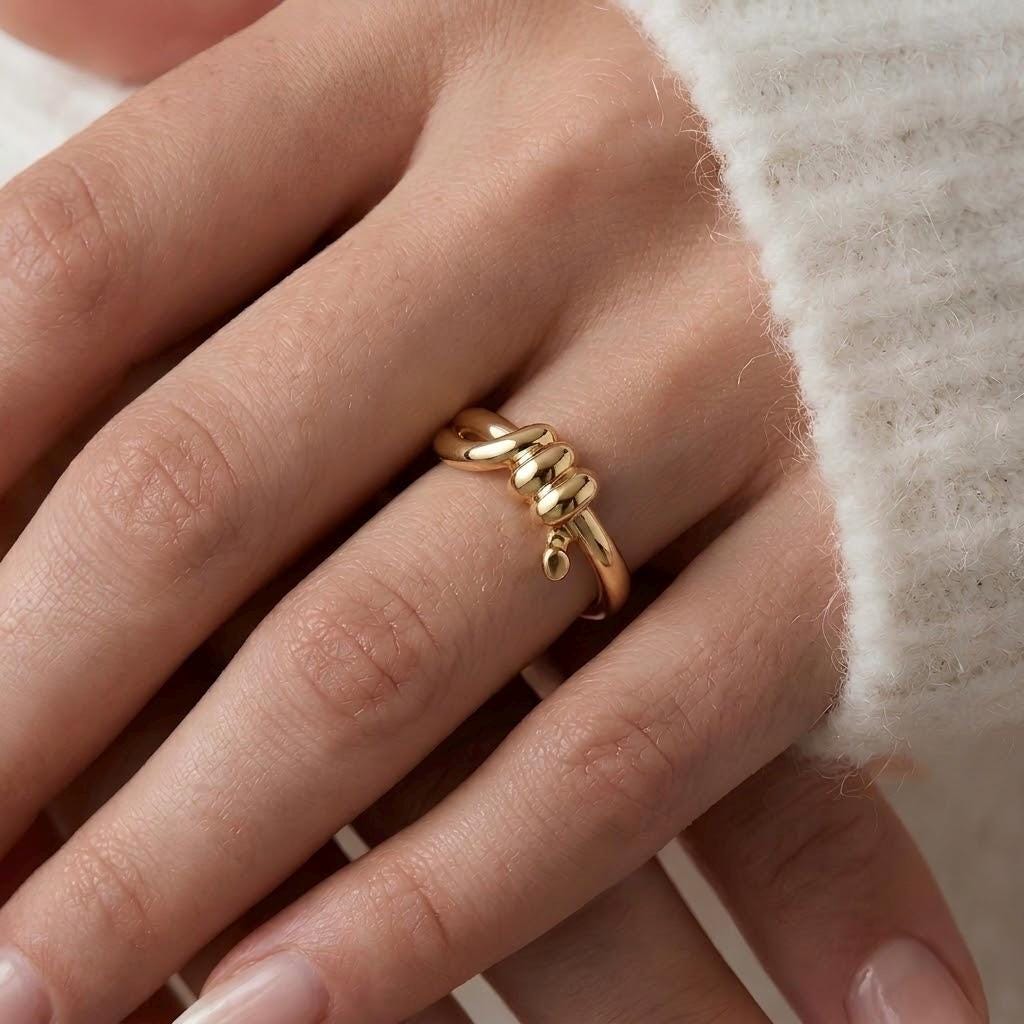 14K / 18K Solid Gold Wrap Knot Ring