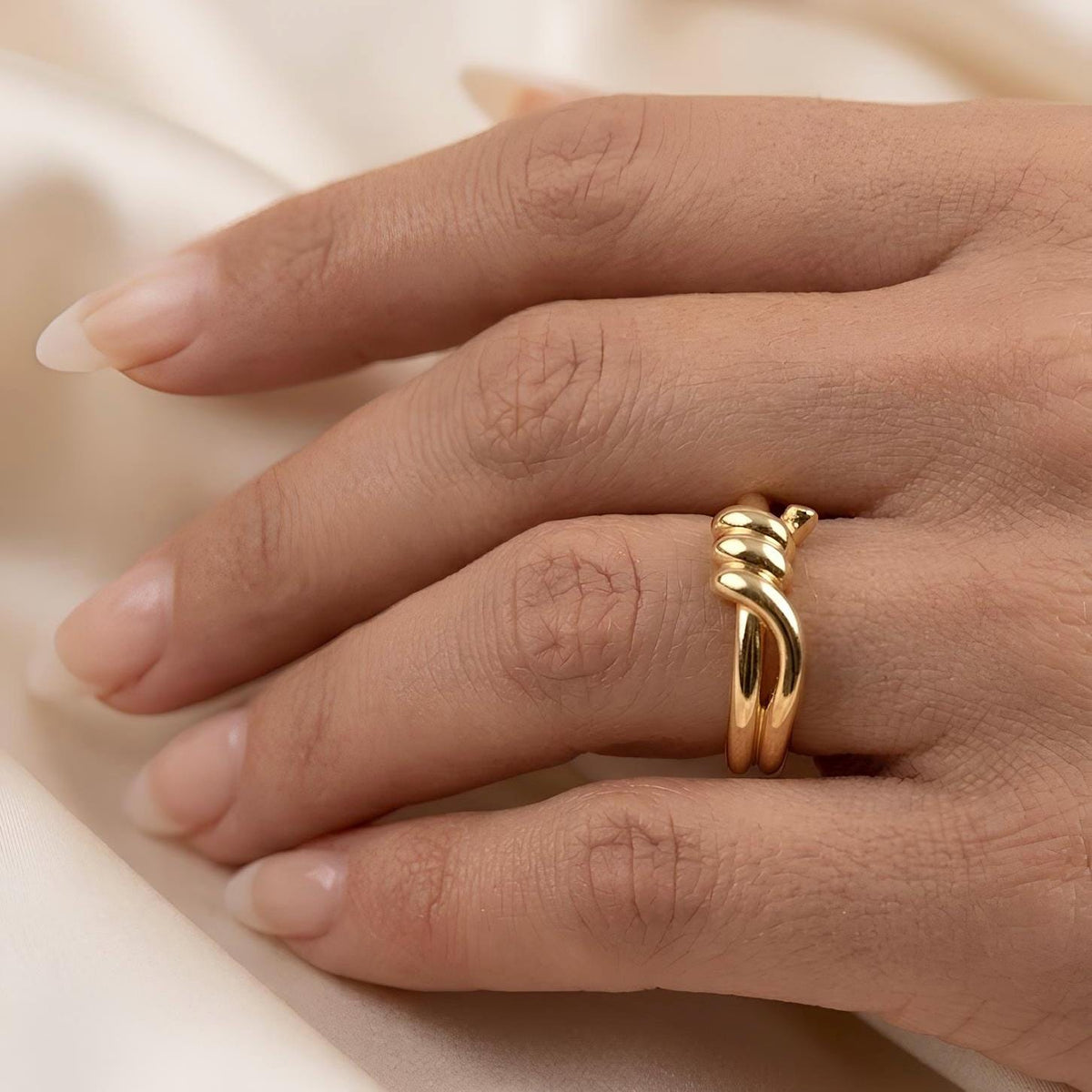 14K / 18K Solid Gold Wrap Knot Ring