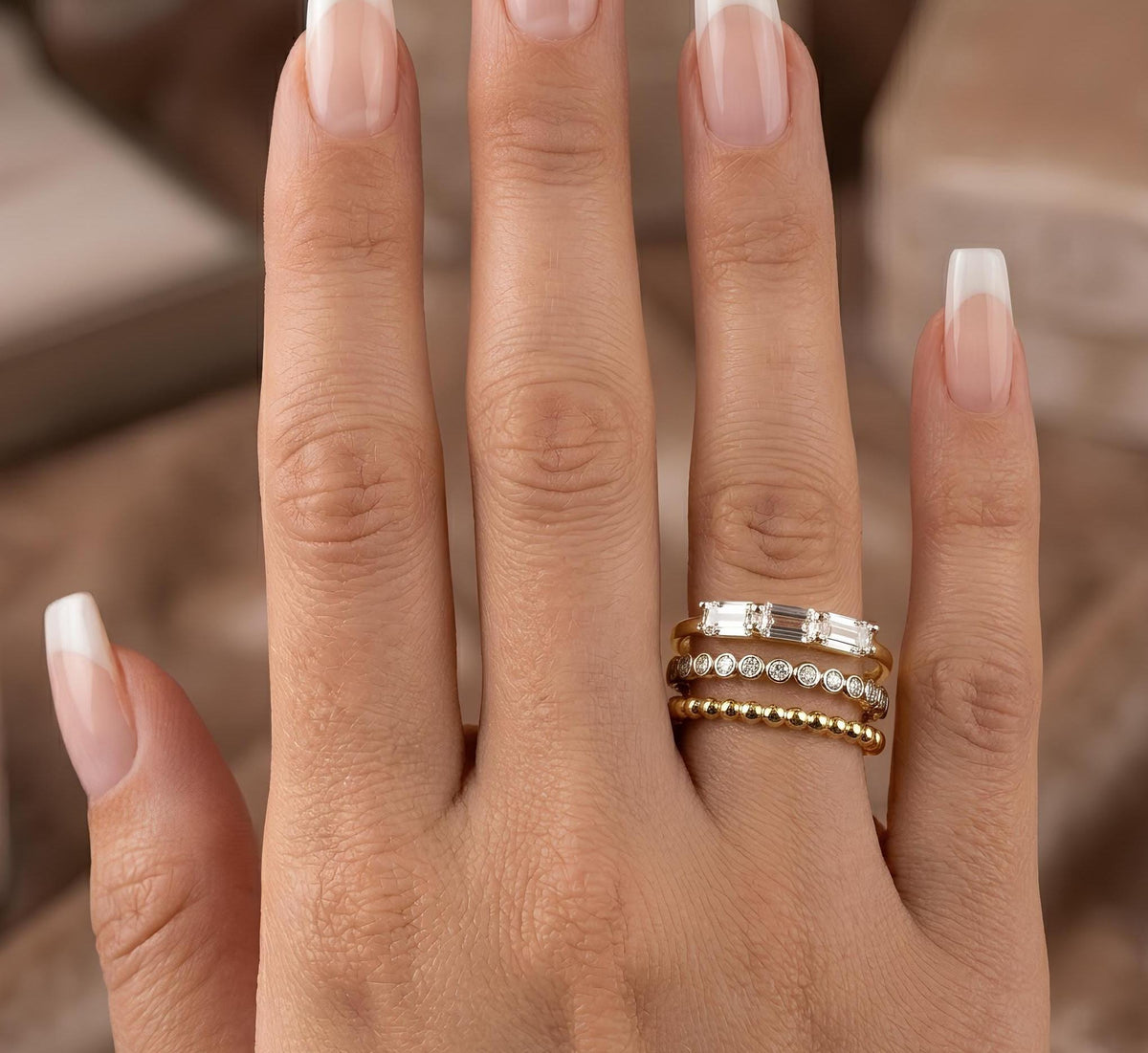 14K / 18K Solid Gold Multi Band Ring