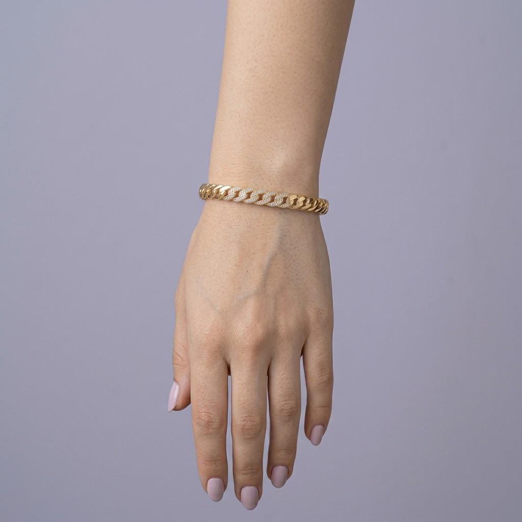 14K / 18K Solid Gold Curb Chain Bangle