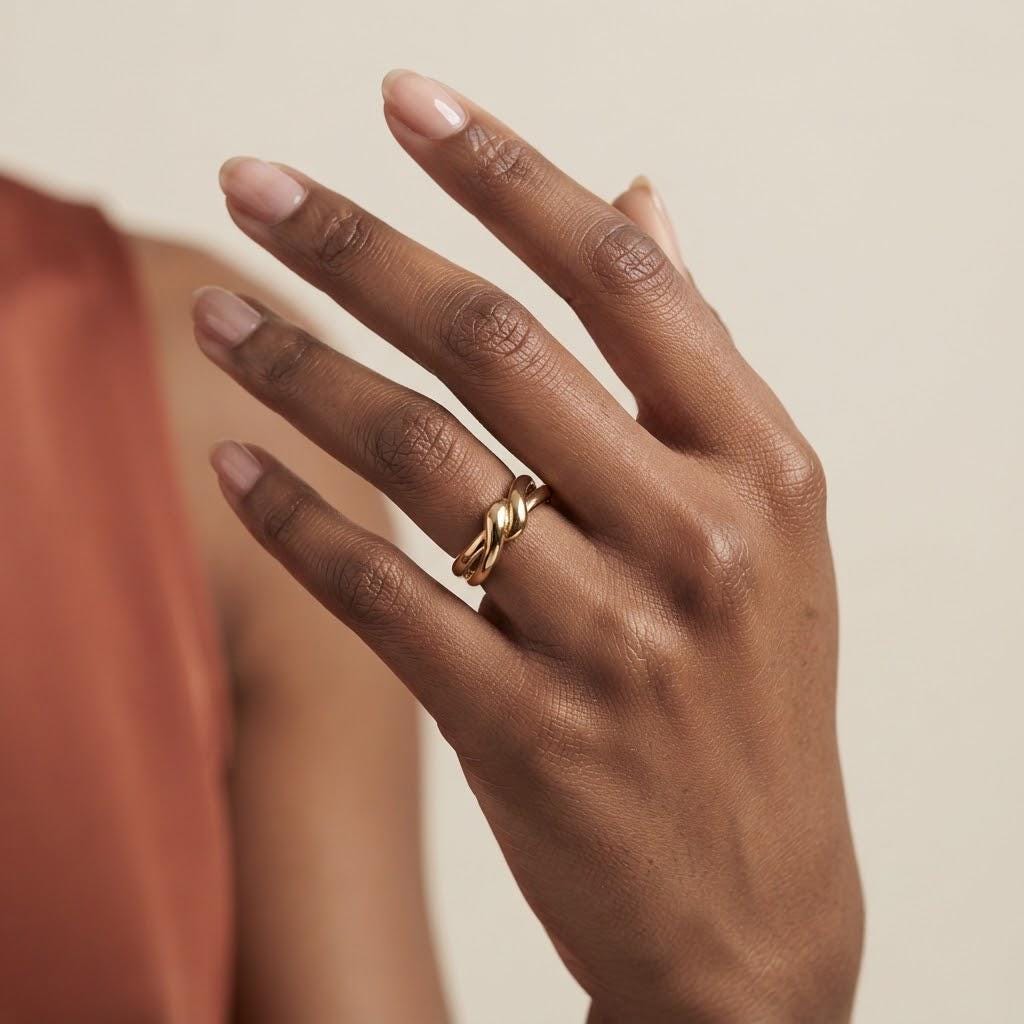 14K / 18K Solid Gold Love Knot Ring