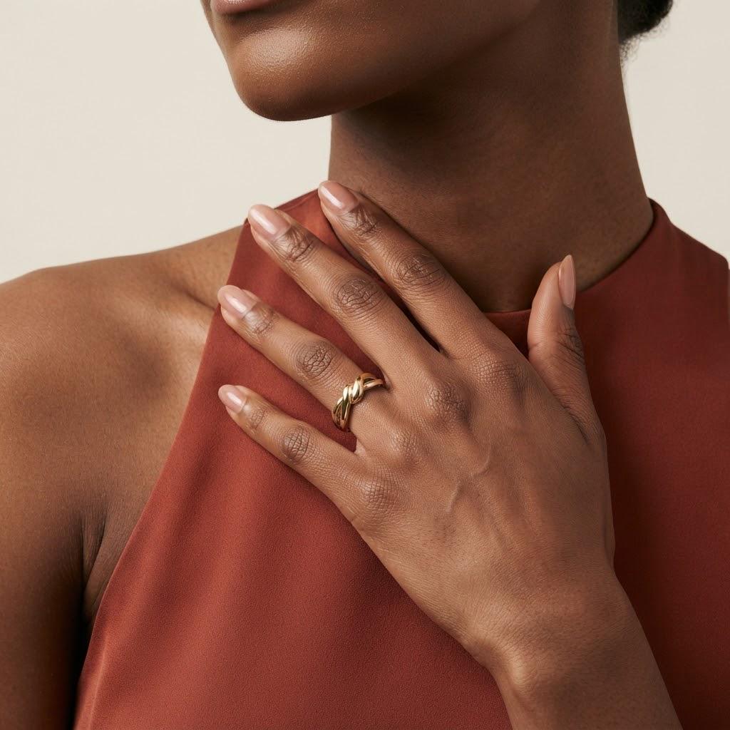 14K / 18K Solid Gold Love Knot Ring
