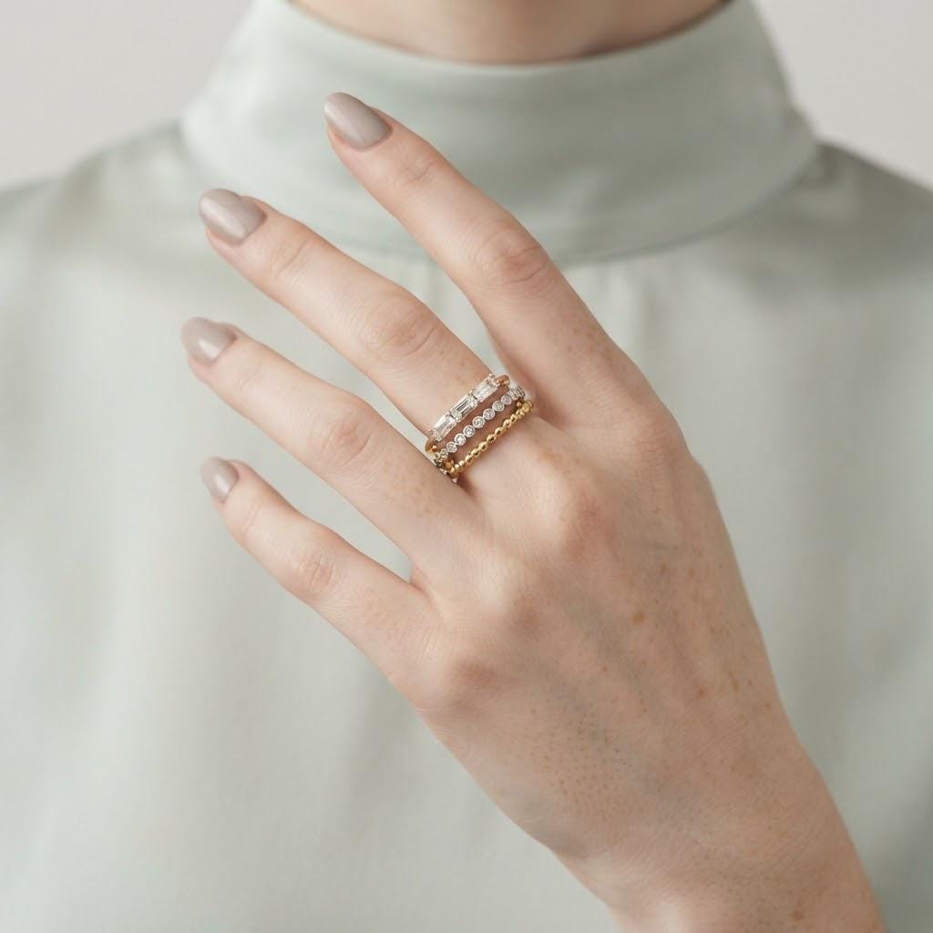 14K / 18K Solid Gold Multi Band Ring
