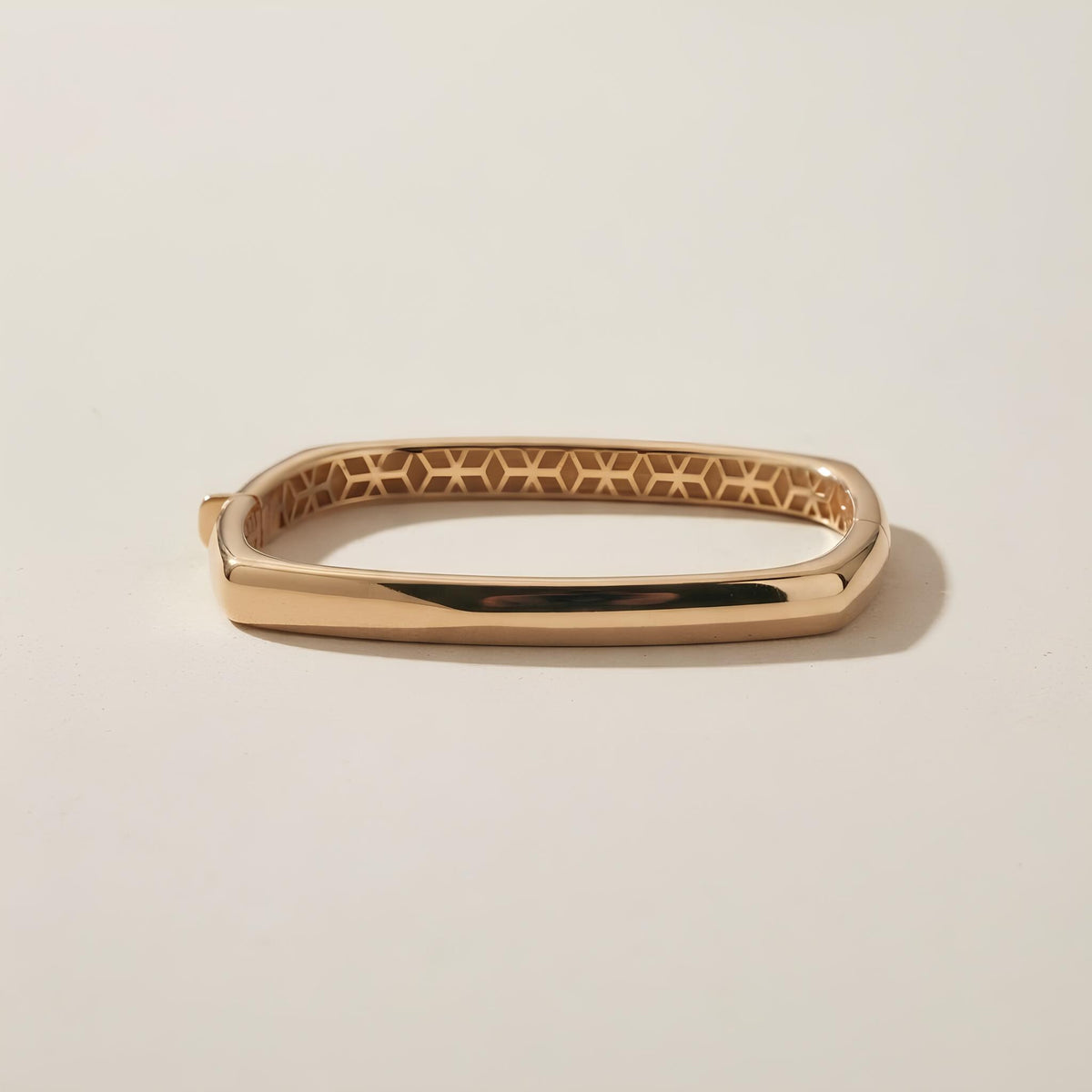 14K / 18K Solid Gold Square Bangle