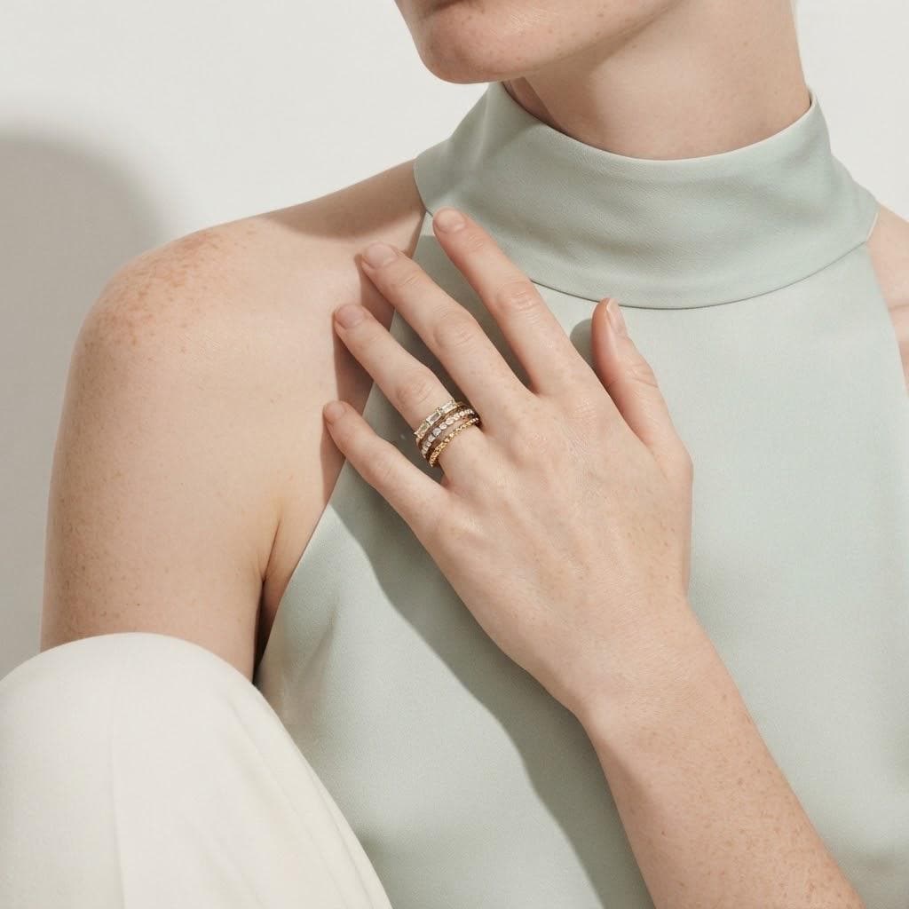 14K / 18K Solid Gold Multi Band Ring